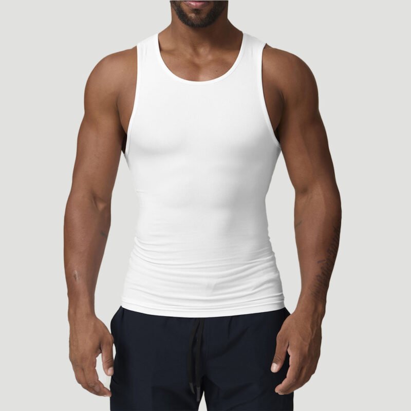 Men’s Compression Tank Top Tight Fit Base Layer Sleeveless Gym Shirt OEM Supplier