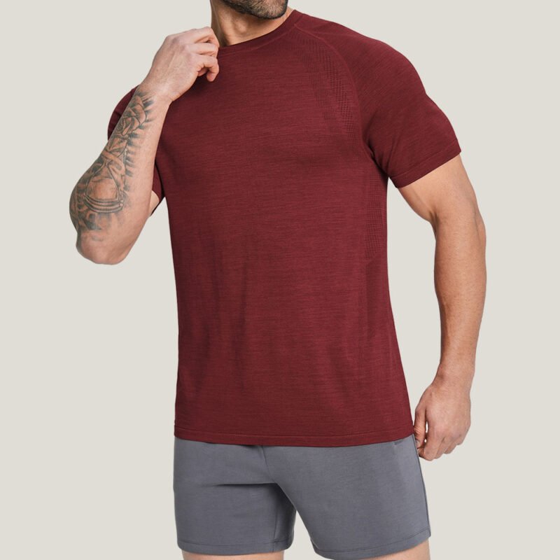 Seamless Men's Moisture Wicking Athletic T-Shirt
