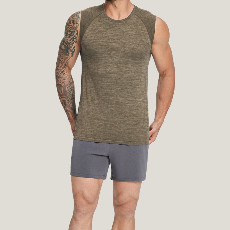 Seamless Men's Bodybuilding Stringer Tank Top