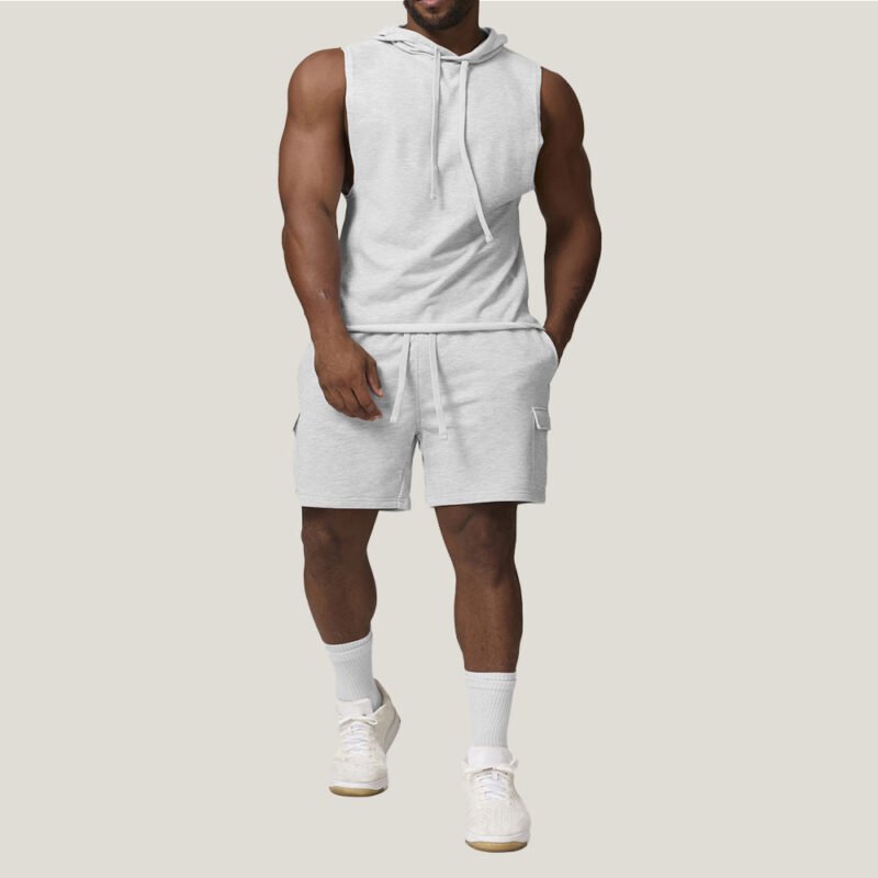 Men’s Sleeveless Hoodie Tank Top Lightweight Gym Workout Hooded Vest OEM Supplier
