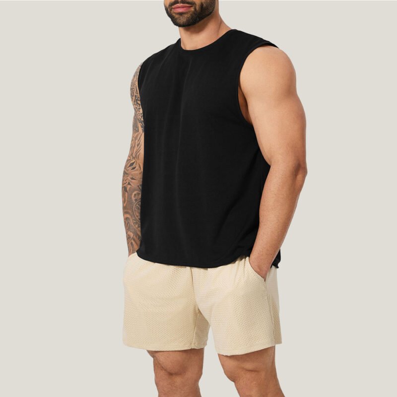 Men’s Mesh Tank Top Breathable Lightweight Workout Sleeveless Training Shirt OEM Supplier